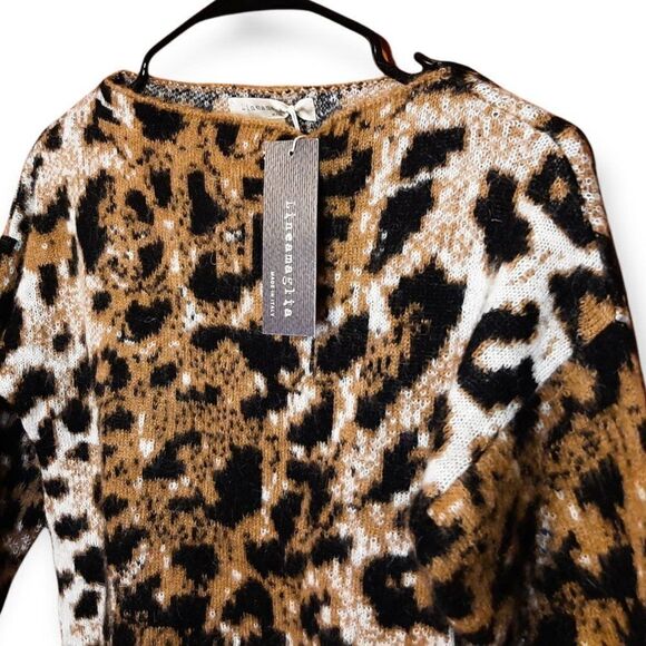 Lineamaglia Animal Print Mohair Blend Sweater sz S NWT - Picture 2 of 7
